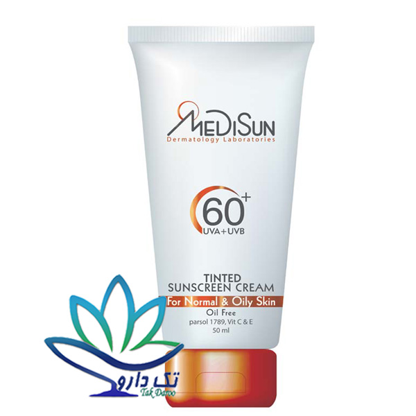 کرم ضد آفتاب SPF60 مدیسان مناسب پوست چرب و معمولی 50 میلی لیتر