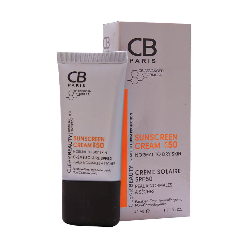 کرم ضد آفتاب SPF50 پوست نرمال تا خشک سی بی پاریس 40 میلی لیتر کرم ضد آفتاب SPF50 پوست نرمال تا خشک سی بی پاریس 40 میلی لیتر
