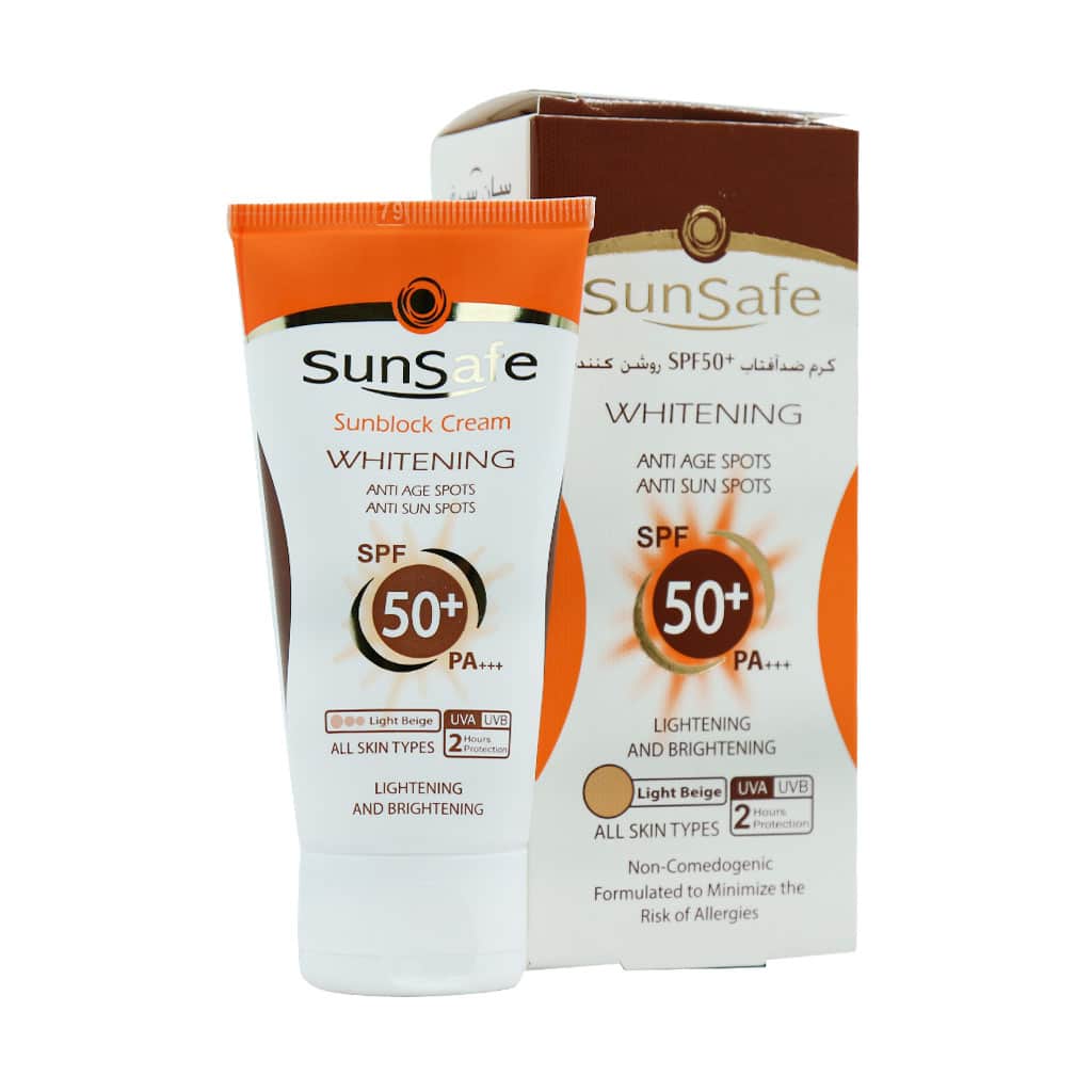 کرم ضد آفتاب سان سیف روشن کننده کرم پودری SPF50 کرم ضد آفتاب سان سیف روشن کننده کرم پودری SPF50