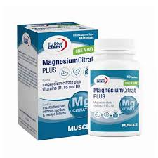 قرص منیزیم سیترات پلاس یوروویتال ۶۰ عددی قرص منیزیم سیترات پلاس یوروویتال ۶۰ عددی