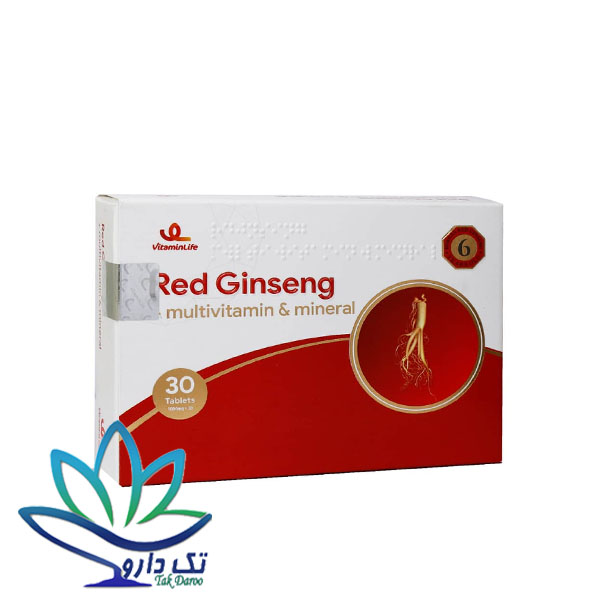 قرص رد جینسینگ پاور مولتی ویتامین و مینرال ویتامین لایف ۳۰ عدد قرص رد جینسینگ پاور مولتی ویتامین و مینرال ویتامین لایف ۳۰ عدد
