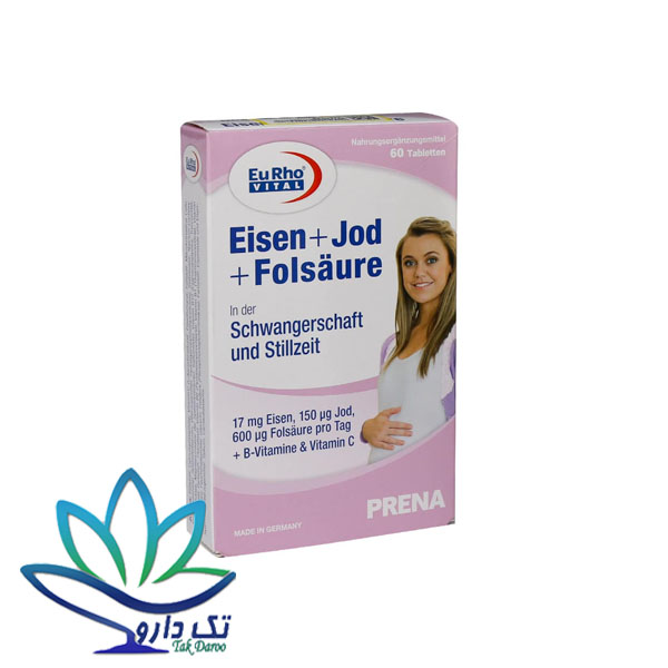 قرص آیزن و ید و فولیک اسید یورو ویتال 60 عدد قرص آیزن و ید و فولیک اسید یورو ویتال 60 عدد
