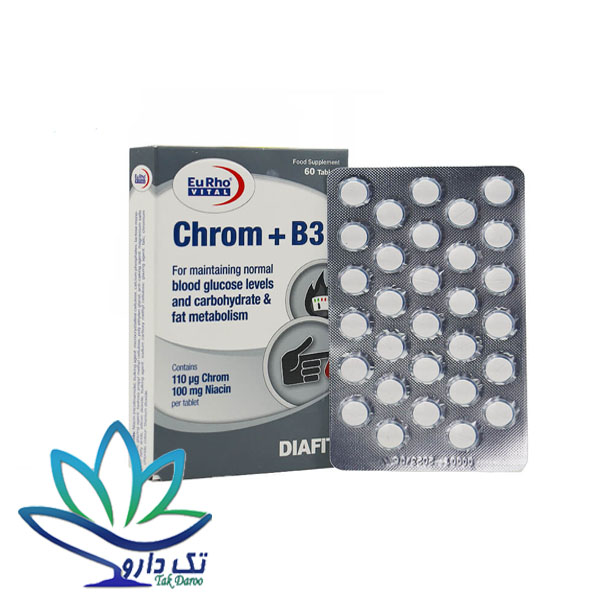 قرص کروم و ویتامین B3 یوروویتال 60 عدد