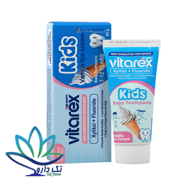 خمیر دندان کودکان با طعم بستنی وانیلی ویتارکس