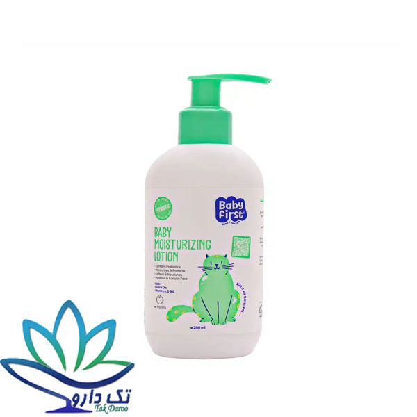 لوسیون مرطوب کننده گیاهی کودک بیبی فرست سی گل مناسب انواع پوست ۲۰۰ میلی لیتر
