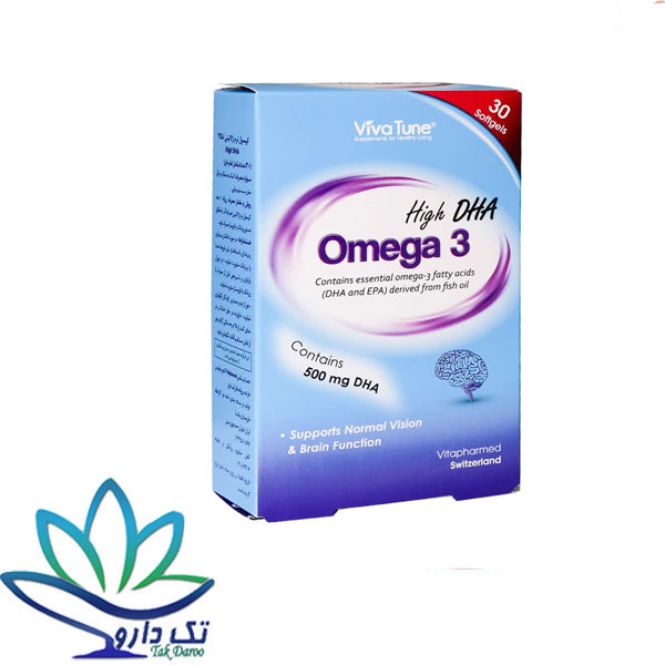 کپسول نرم ژلاتینی امگا 3 مدل High DHA ویواتیون 30 عدد