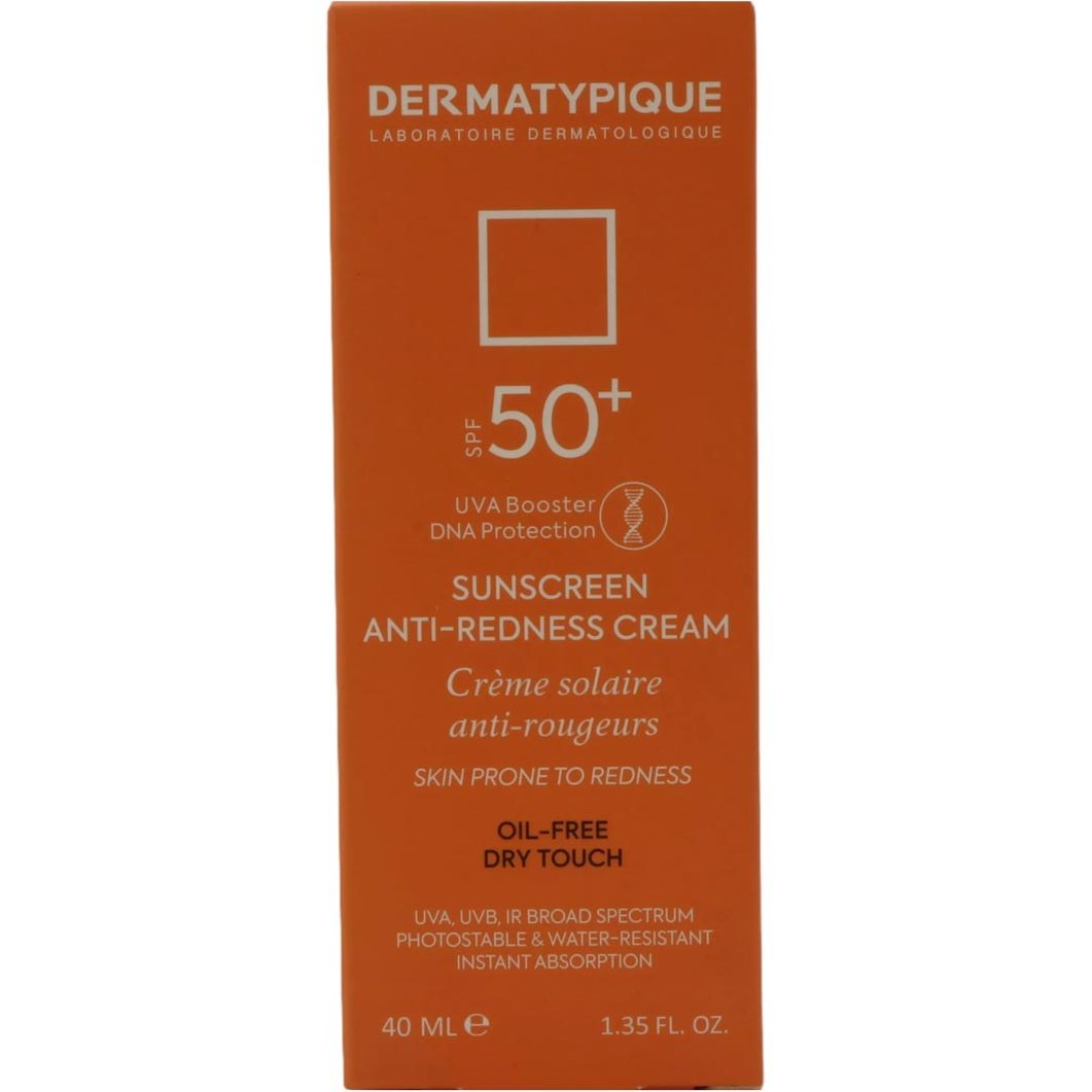 کرم ضد آفتاب درماتیپیک بی رنگ مناسب پوست قرمز و حساس SPF50 حجم 40 میلی لیتر