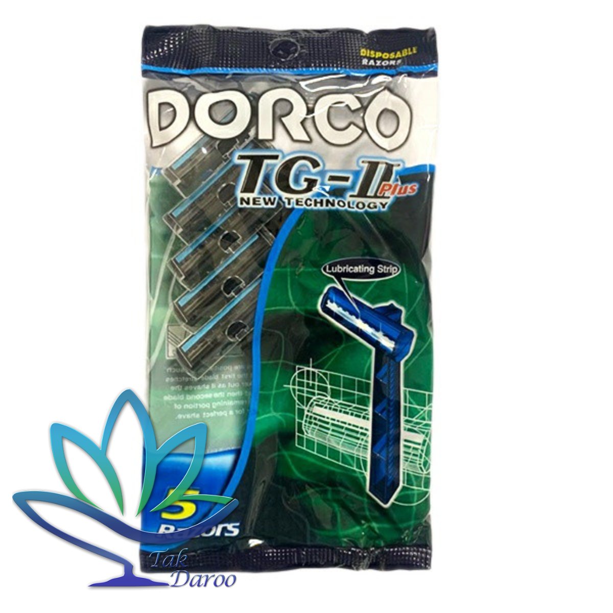 خود تراش دو لبه دورکو DORCO مدل TG-II Plus بسته 5 عددی