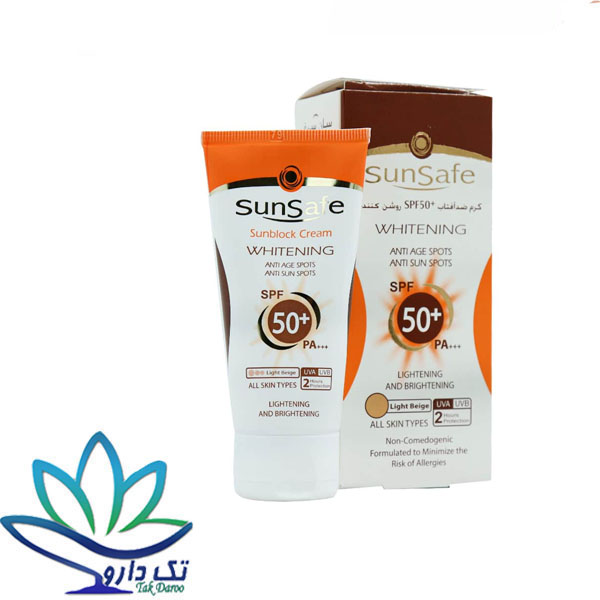 کرم ضد آفتاب سان سیف روشن کننده کرم پودری SPF50 کرم ضد آفتاب سان سیف روشن کننده کرم پودری SPF50