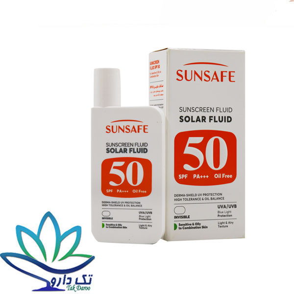 فلوئید ضد آفتاب پوست چرب و حساس SPF50 سان سیف 55 گرم فلوئید ضد آفتاب پوست چرب و حساس SPF50 سان سیف 55 گرم