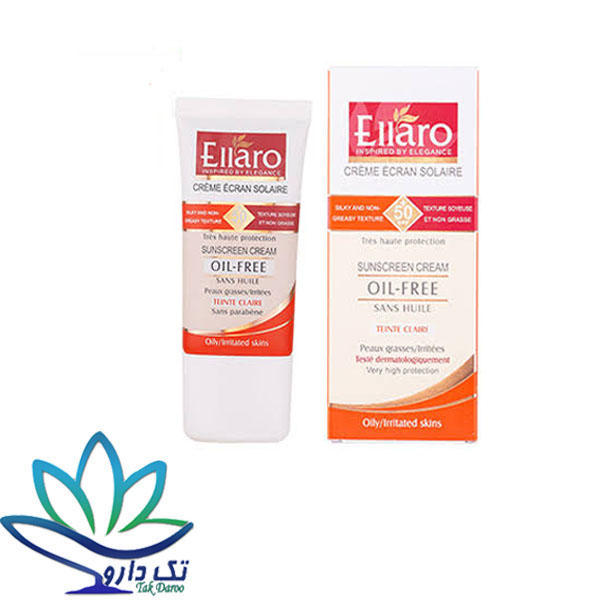 کرم ضد آفتاب رنگی فاقد چربی با SPF 50 الارو