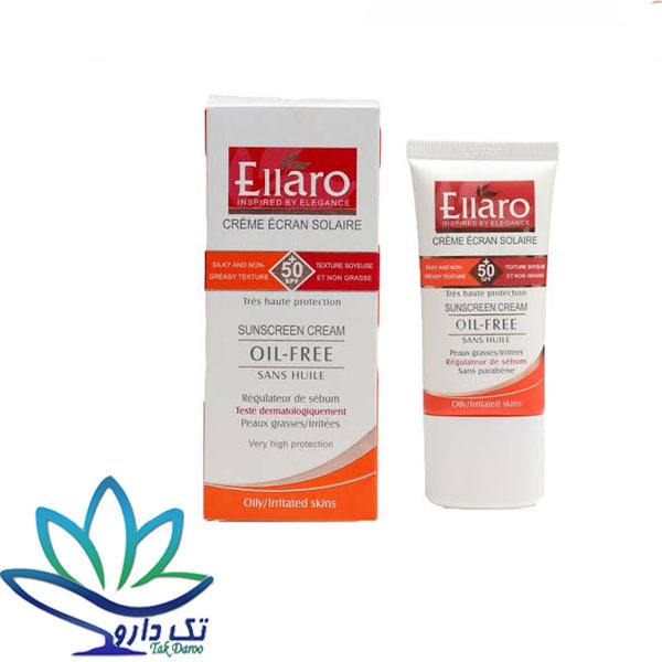 کرم ضد آفتاب فاقد چربی الارو SPF50 مناسب پوست چرب و جوش دار ۴۰ میلی لیتر