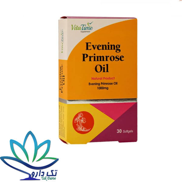کپسول ژلاتینی روغن گل مغربی 1000 میلی گرم ویتا تایم 30 عدد