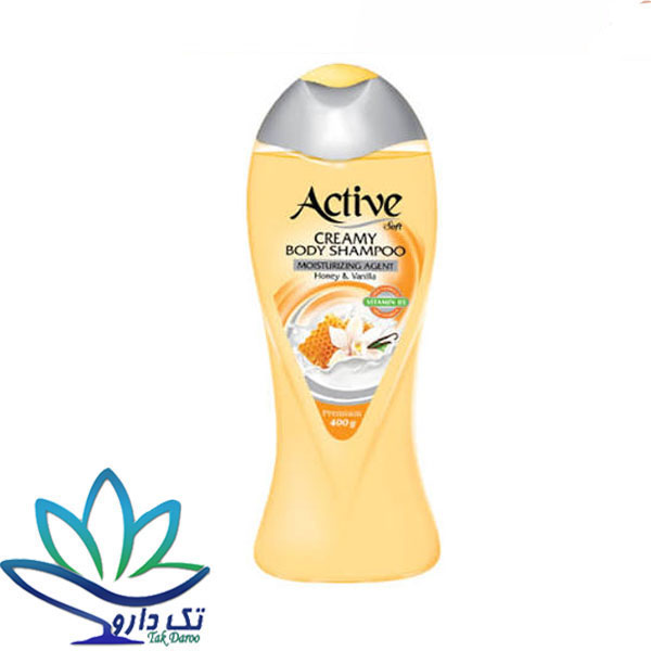شامپو بدن کرمی اکتیو مدل Vanilla And Honey مقدار 400 گرم