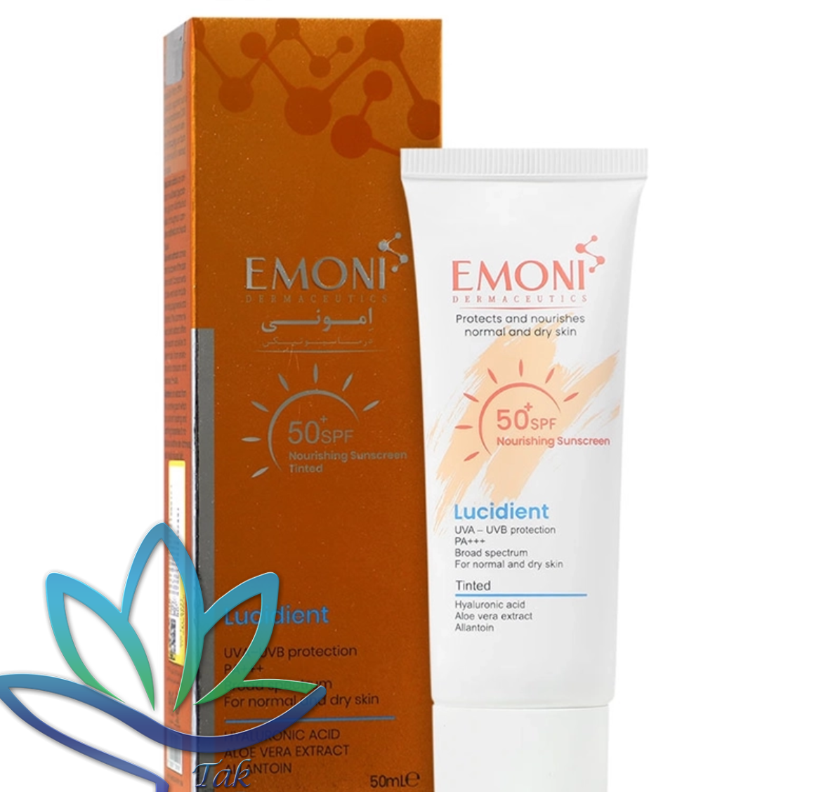 کرم ضد آفتاب لوسیدینت SPF50 امونی مناسب پوست نرمال تا خشک 50 میلی لیتر