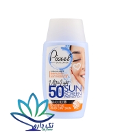 کرم ضد آفتاب بدون رنگ spf50 پیکسل مناسب پوست خشک و حساس حجم ۵۰ میل