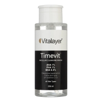 محلول پاک کننده آرایش ویتالیر مدل Timevit حجم 250 میلی لیتر
