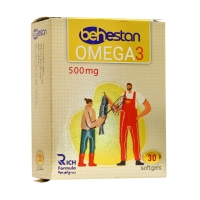 کپسول ژلاتینی امگا 3 500 میلی گرم بهستان 30 عددی