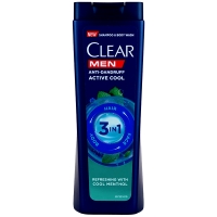 شامپو ضد شوره خنک کننده کلییر مدل فعال 3x1 مناسب آقایان حجم 200 میلی لیتر