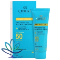 کرم ضد آفتاب سینره فاقد چربی با SPF50 حجم 50 میلی لیتر بژ روشن