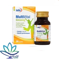 کپسول ژلاتینی مولتی ویتال جنسینگ یوروویتال 30 عددی